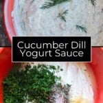 Cucumber Dill Yogurt Sauce Pinterest Pin
