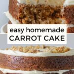 Easy Homemade Carrot Cake Pinterest Pin