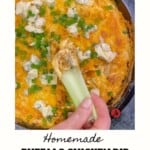 Homemade Buffalo Chicken Dip Pinterest Pin