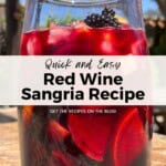 Easy Red Sangria Recipe Pinterest Pin
