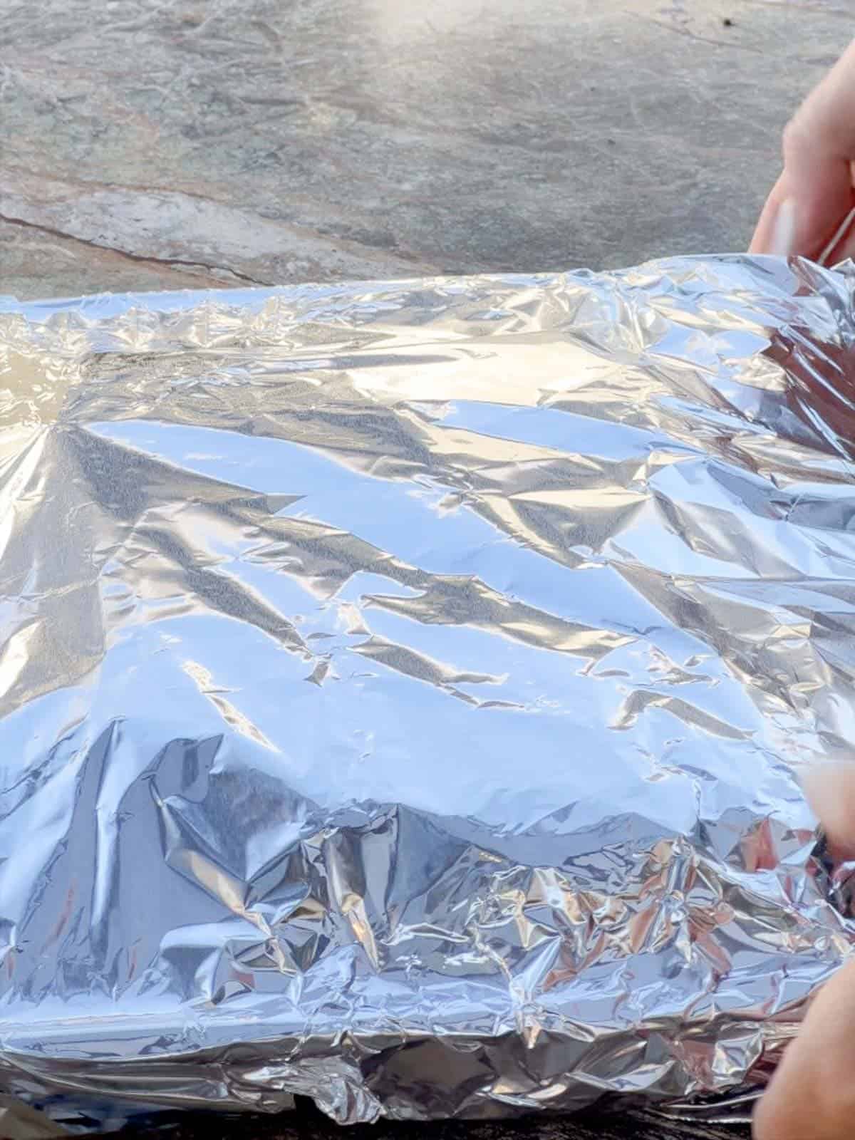 cover the steak with foil and rest for 10 minutes