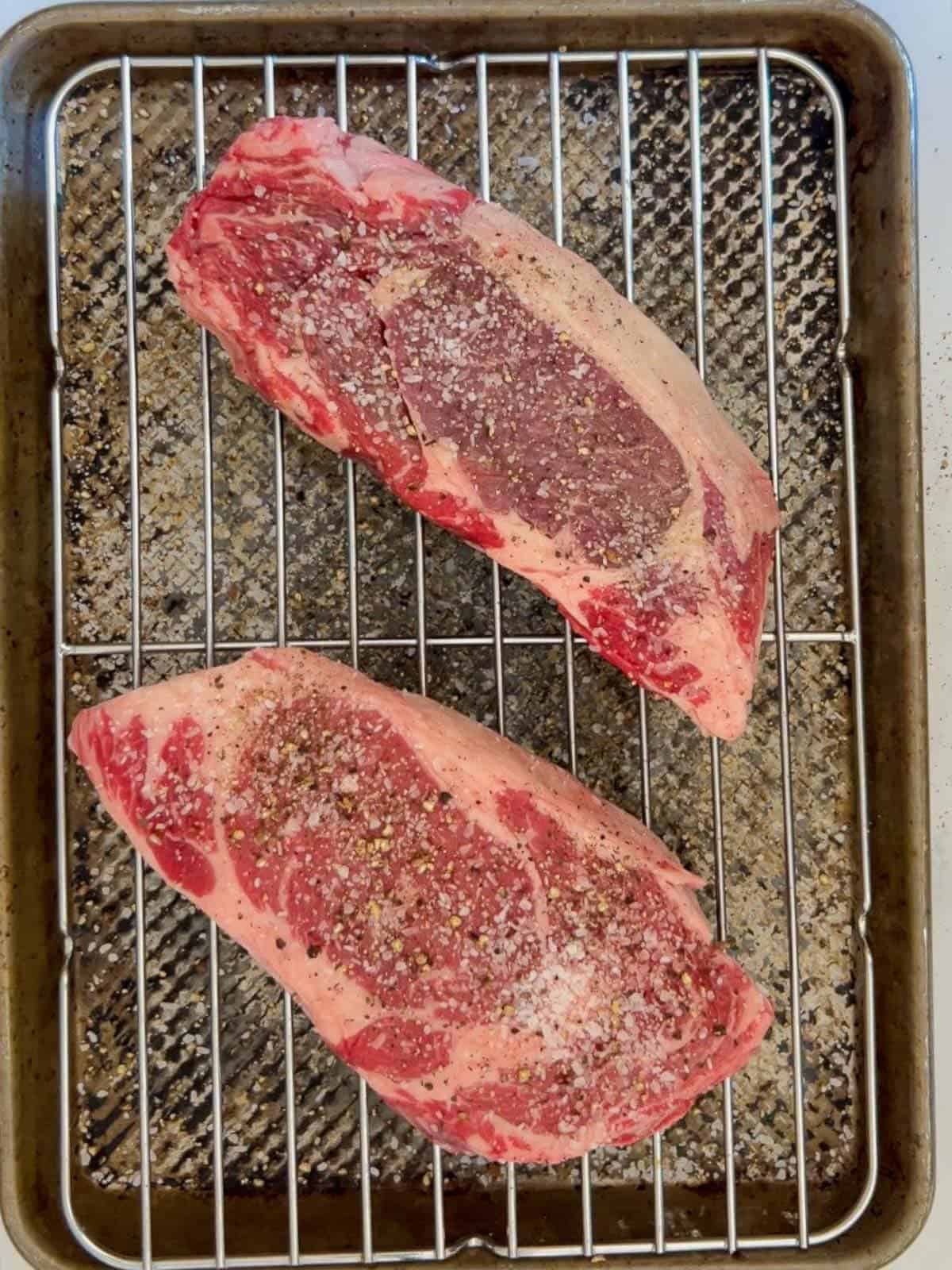 season the steak with a dry rub