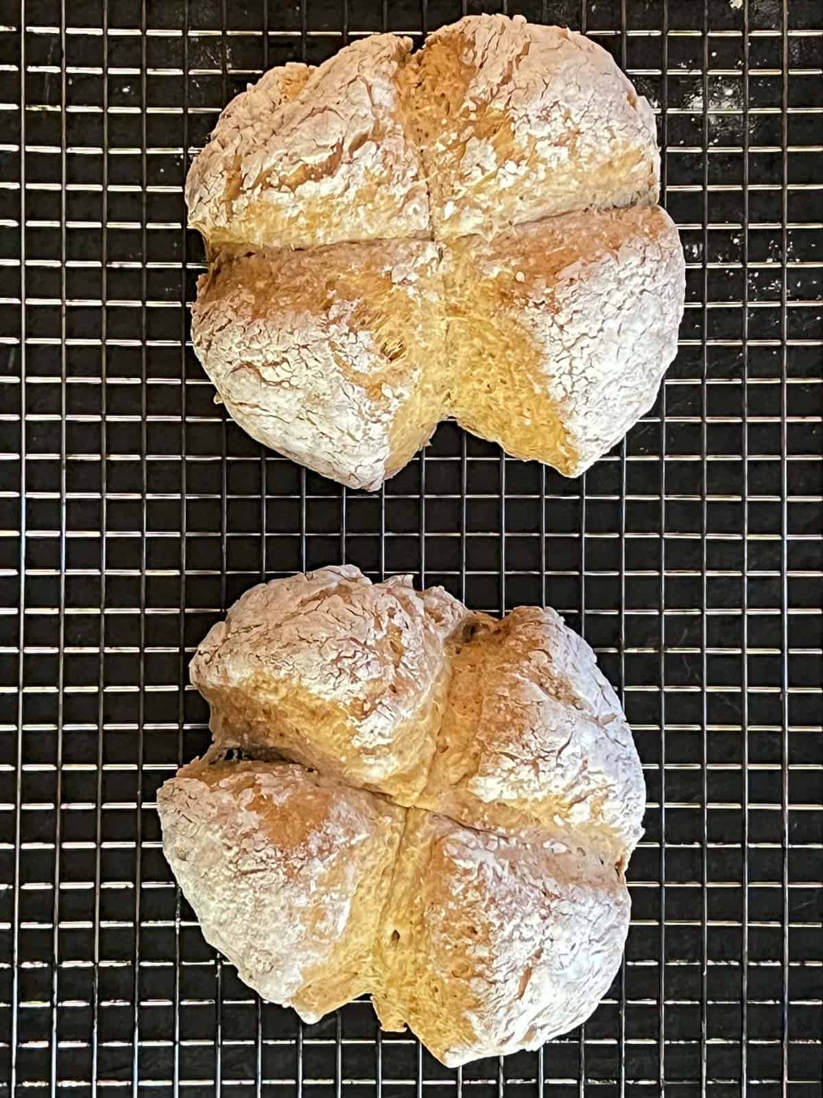 two small loaves of irish soda bread