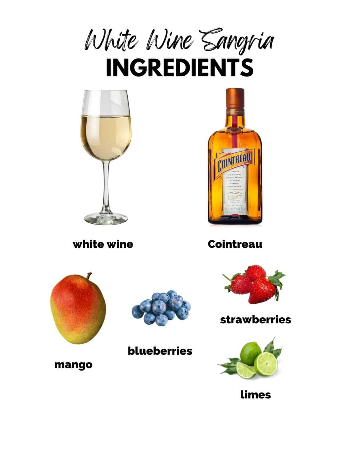 Ingredients for White Wine Sangria