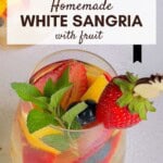 Homemade White Sangria Pinterest Pin