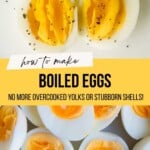 How to Make Boiled Eggs Pinterest Pin