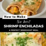 How to make Shrimp Enchiladas Pinterest Pin