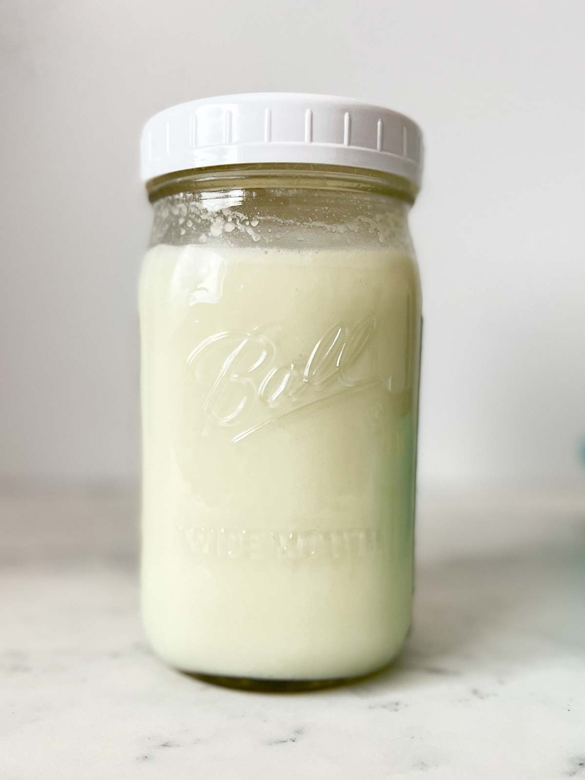 homemade buttermilk in a mason jar