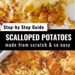 step by step scalloped potatoes Pinterest Pin