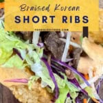Braised Korean Short Ribs Pinterest Pin