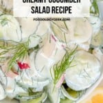 The Ultimate Creamy Cucumber Salad Recipe Pinterest Pin
