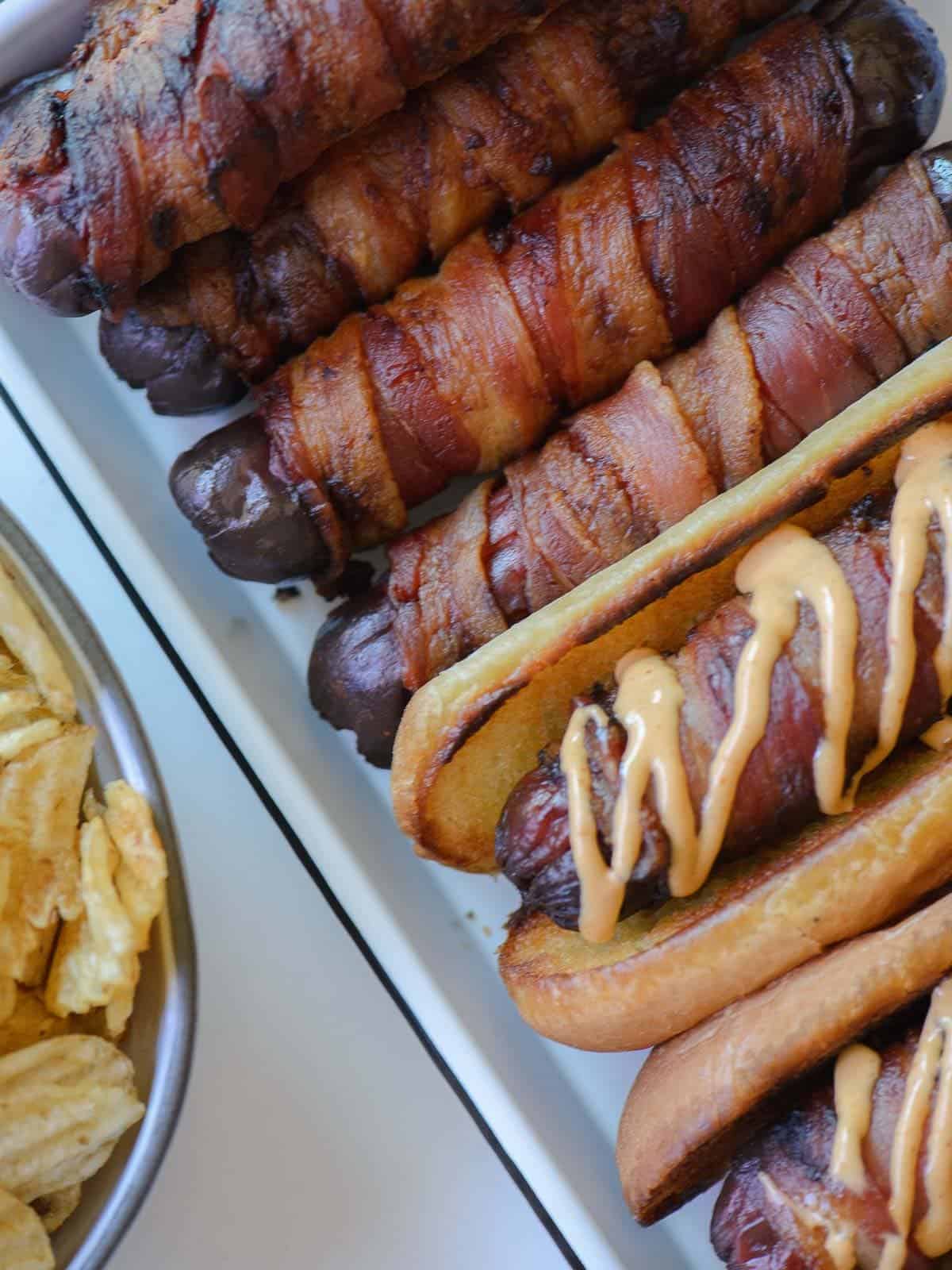 the best bacon wrapped hot dogs 