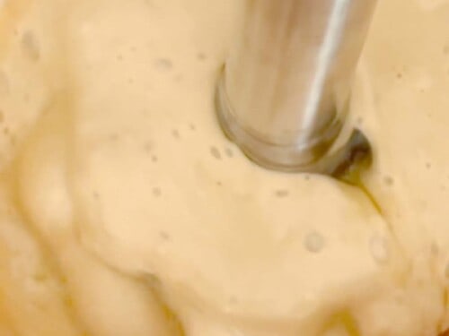 emulsify the dressing with an immersion blender