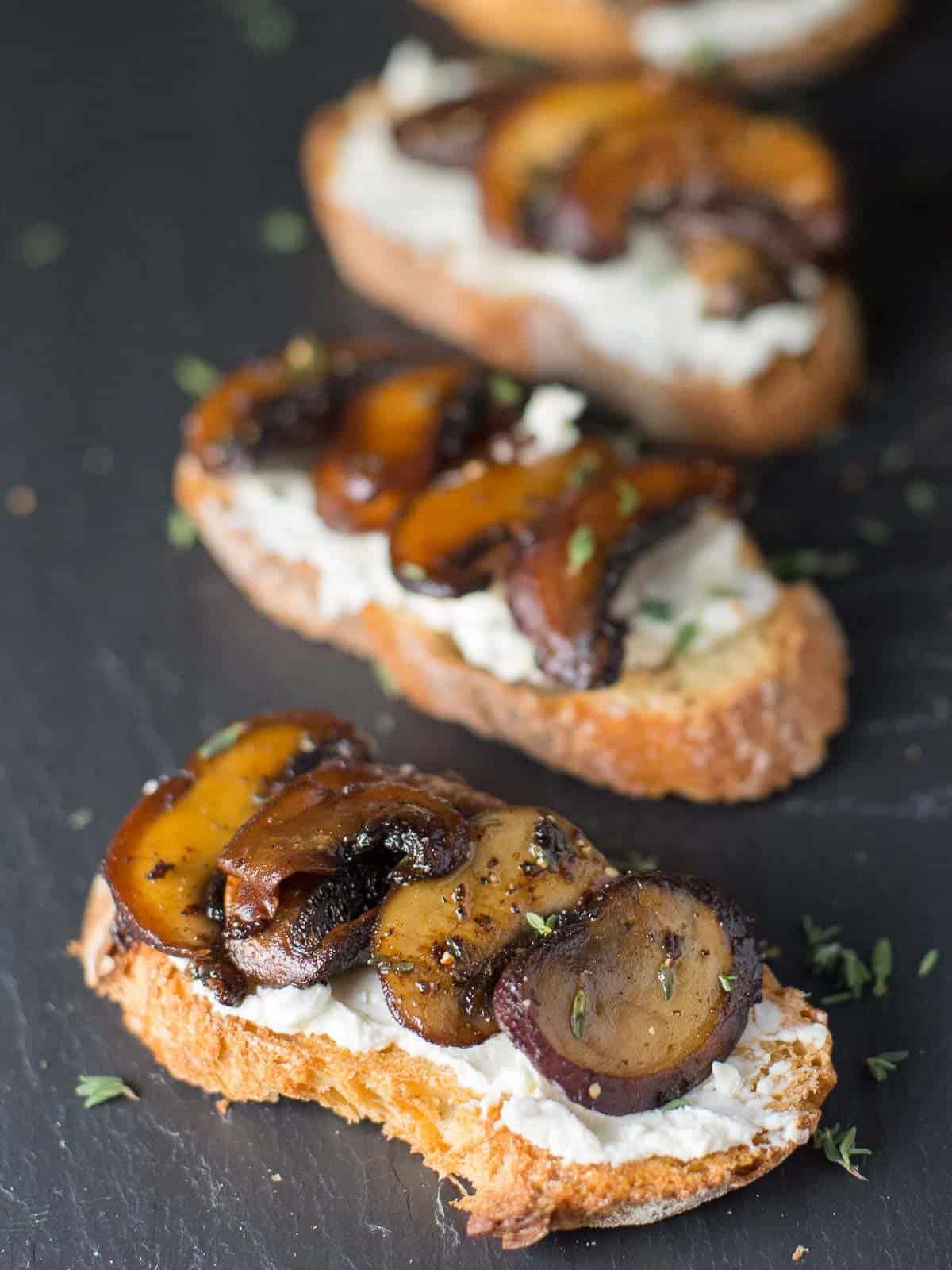 mushroom bruschetta appetizer recipe