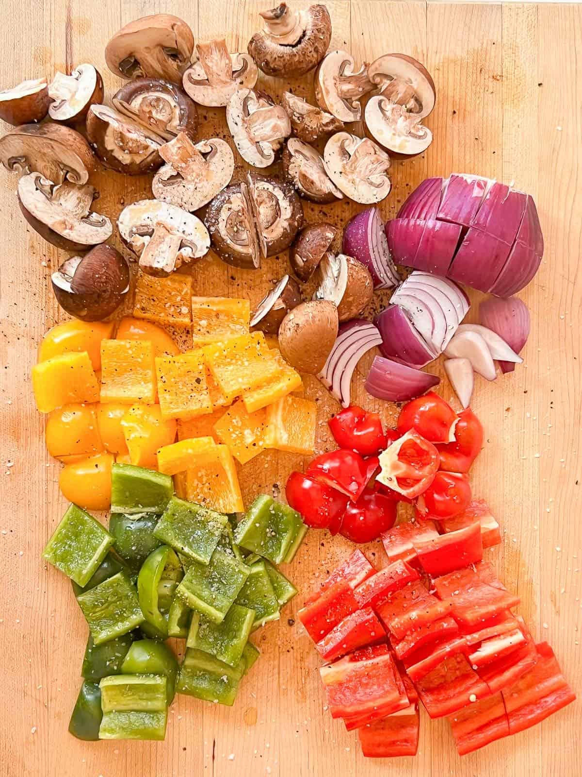 veggies for beef kebobs