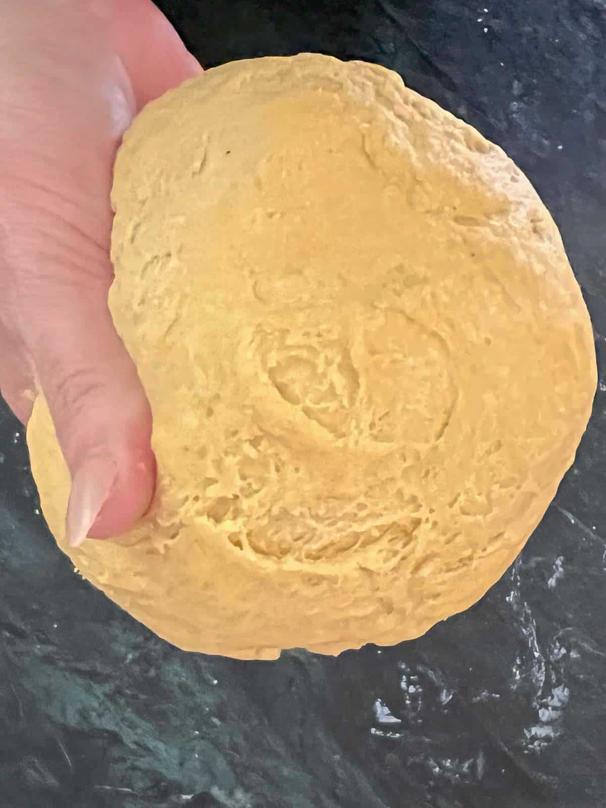 smooth ball of pasta dough