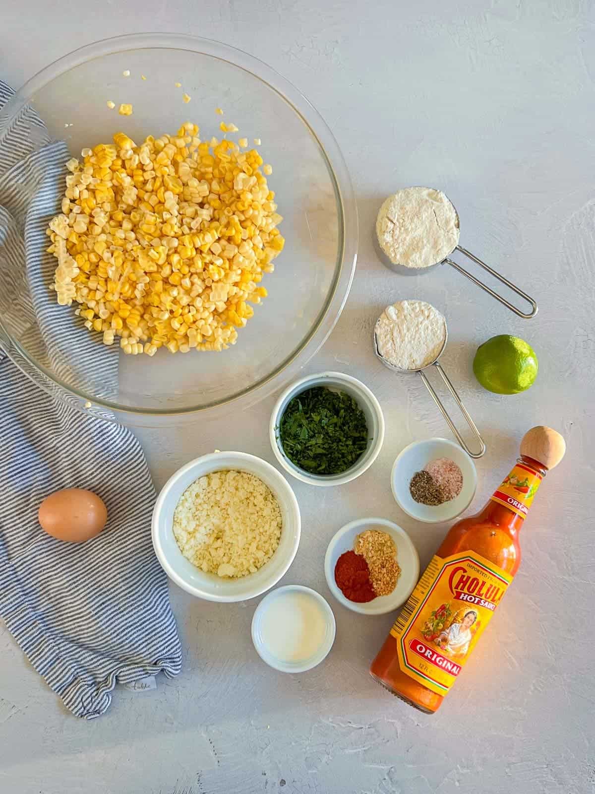 ingredients for corn fritters