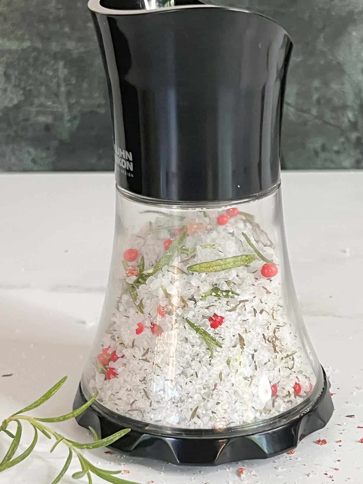 butcher salt in a salt grinder