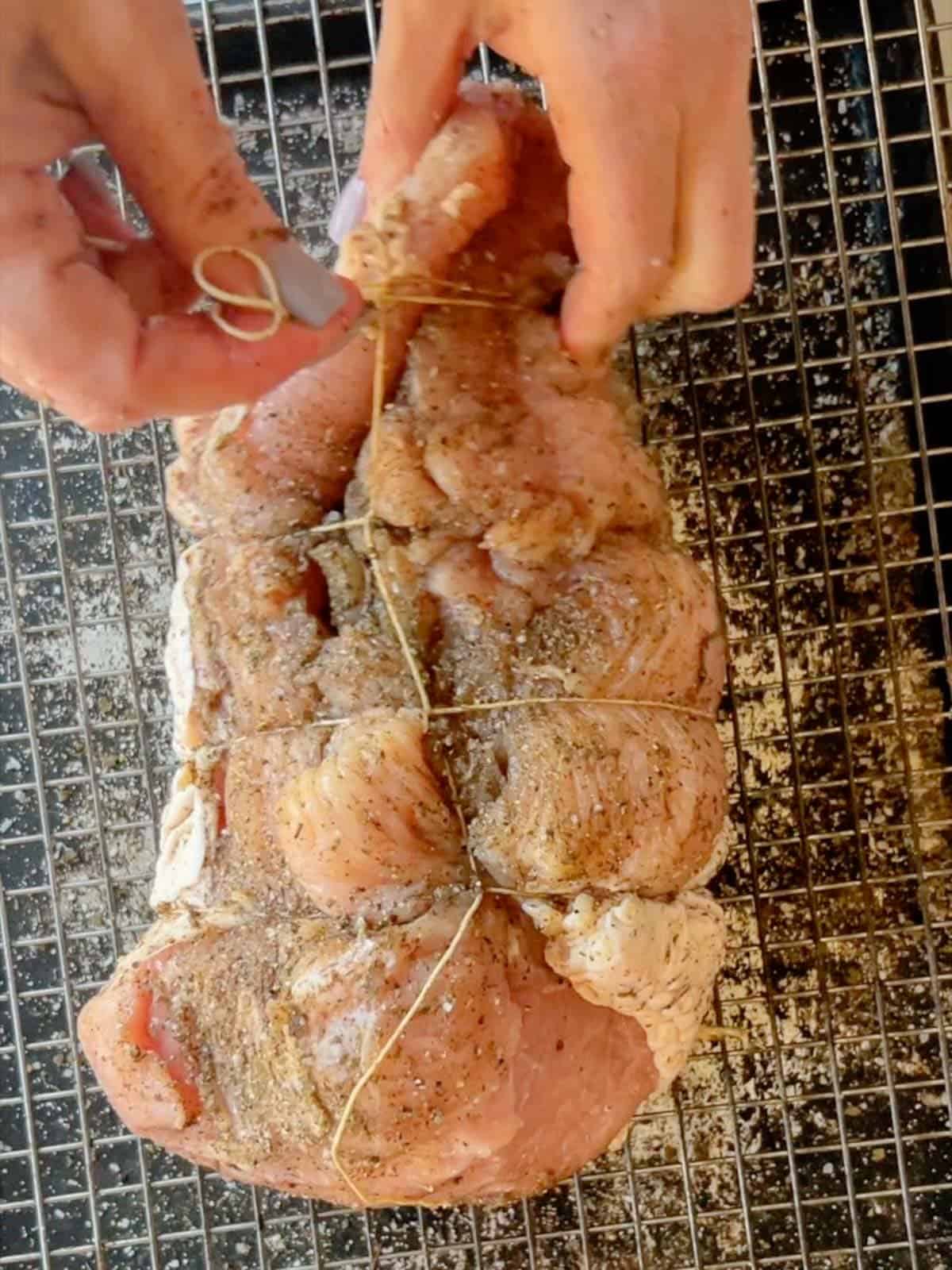 how to tie a turkey breast with butcher twine