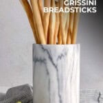 Crispy Grissini Breadsticks Pinterest Pin