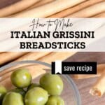 How To Make Italian Grissini Breadsticks Pinterest Pin