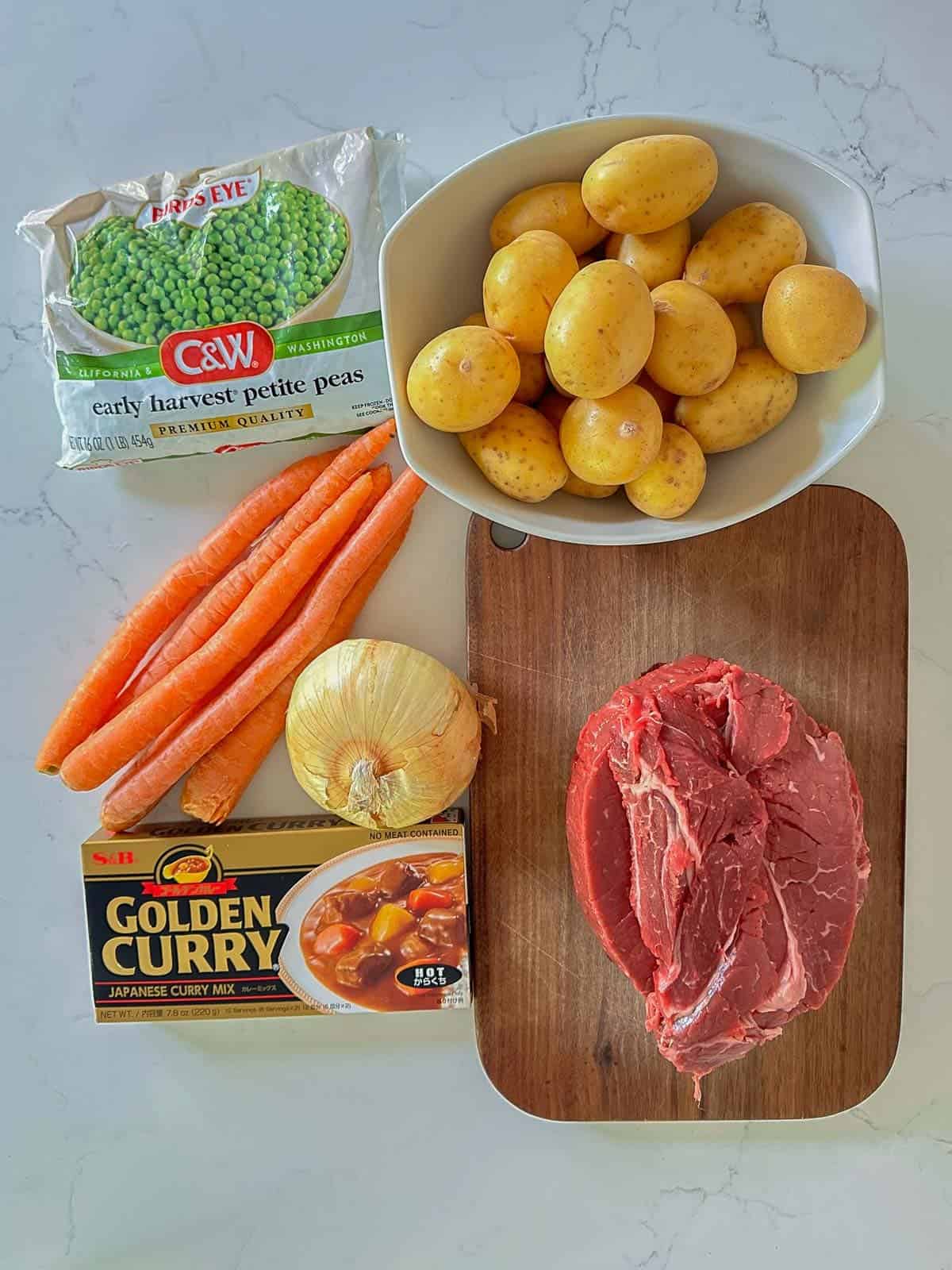 Ingredients needed for japanese beef curry