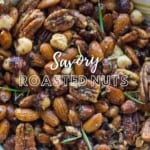 savory roasted nuts with rosemary and spices