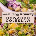 Sweet Hawaiian Coleslaw Pinterest Pin