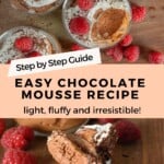 Step-By-Step Chocolate Mousse Pinterest Pin