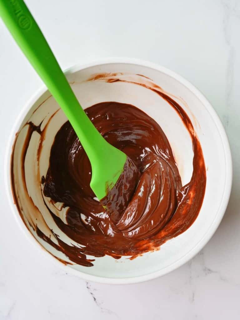 melt chocolate in 30 second increments until it is smooth. Stir in between each heating.