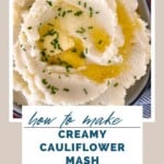 creamy cauliflower mash pinterest image