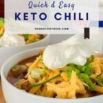 Easy Keto Chili Pinterest Pin