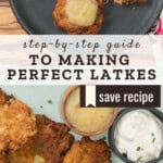 Step-by-step Perfect Latkes Pinterest Pin