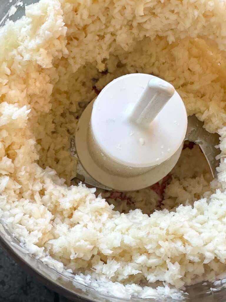 grated fresh horseradish in a small food processor