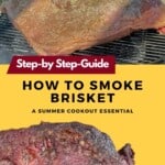 Step-by-step how to smoke brisket Pinterest Pin