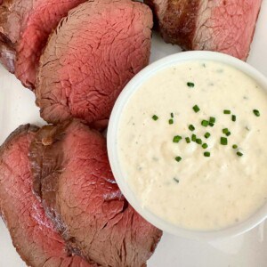 the best beef tenderloin recipe served with freshly made horseradish cream sauce