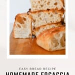 no knead focaccia recipe pinterest image