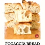 no knead focaccia recipe pinterest image