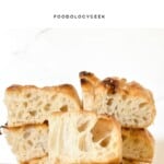 no knead focaccia recipe pinterest image