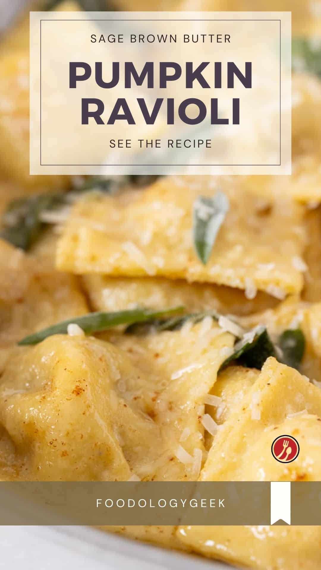 The BEST Pumpkin Ravioli with brown butter sage sauce - Foodology Geek