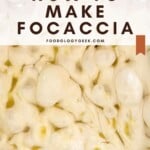 no knead focaccia recipe pinterest image