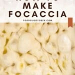 no knead focaccia recipe pinterest image