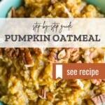 pumpkin oatmeal pinterest pin