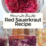 red cabbage sauerkraut pin for pinterest