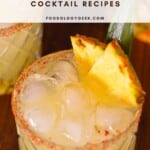 Pineapple Margarita Recipe pinterest pin