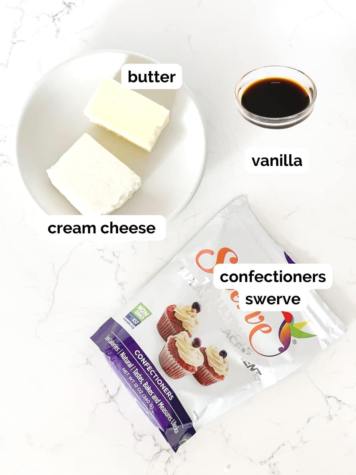 ingredients for cream cheese frosting