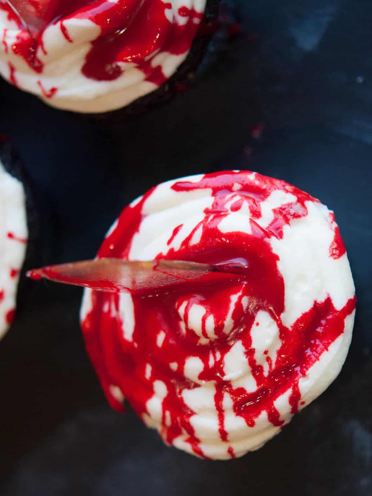 creepy halloween bleeding cupcakes