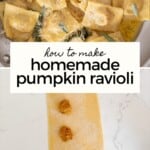 how to make pumpkin ravioli pinterest pin