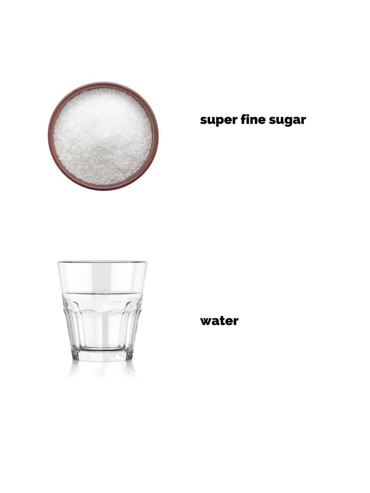 ingredients for making sugar glass