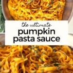 Deliciously Easy Pumpkin Pasta Recipe pin